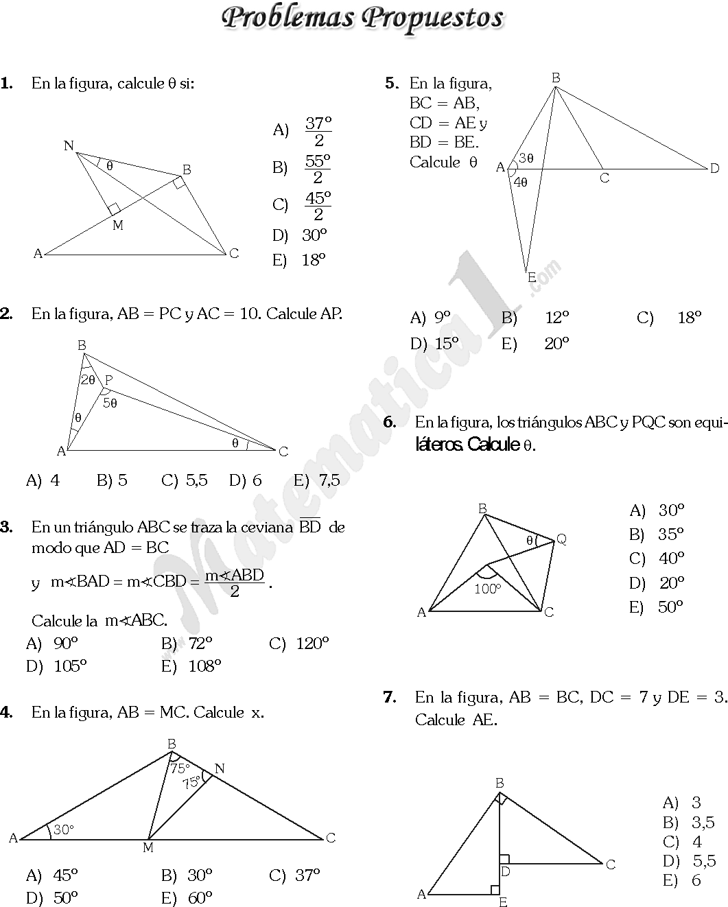ejercicios de congruencia de triangulos